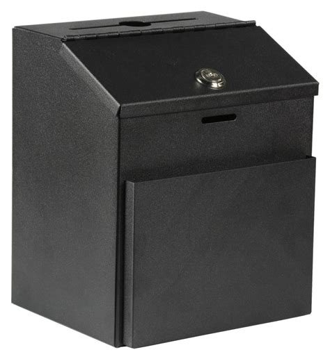 Metal Donation Box Locking Suggestion Box with Slot and Lock 